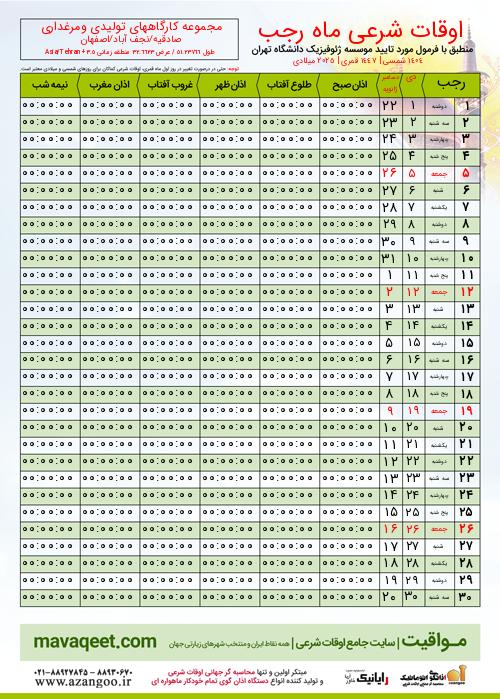 پیش نمایش فایل تصویری اوقات شرعی