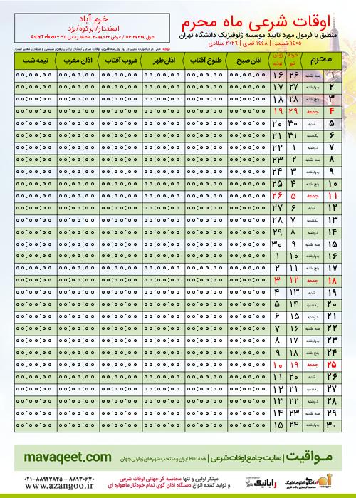پیش نمایش فایل تصویری اوقات شرعی