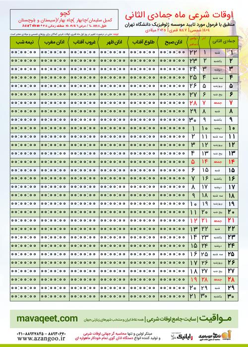 پیش نمایش فایل تصویری اوقات شرعی