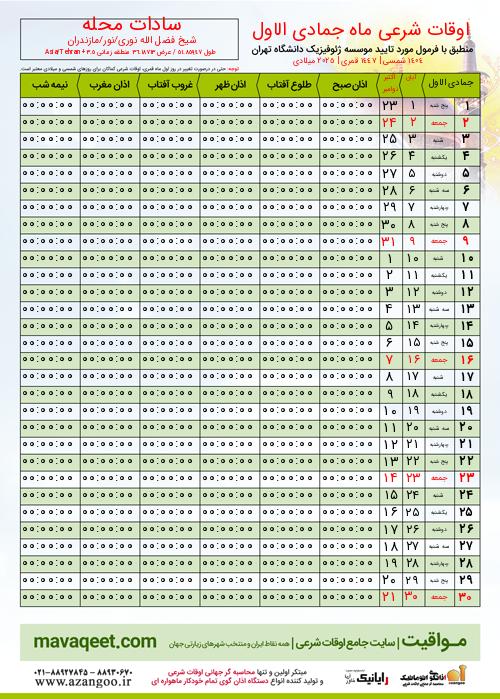 پیش نمایش فایل تصویری اوقات شرعی