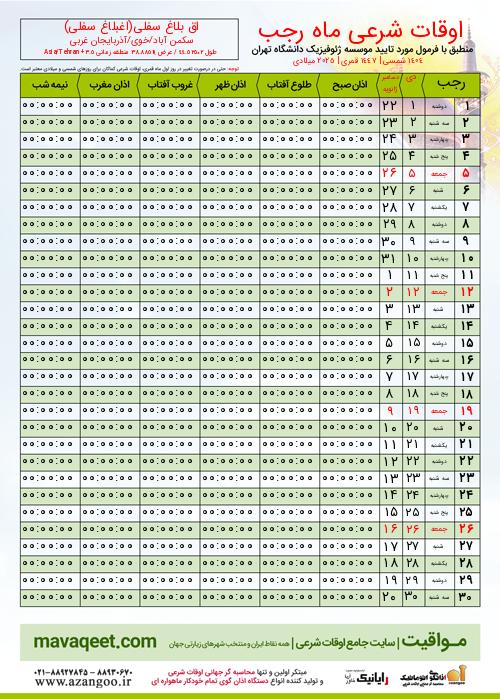 پیش نمایش فایل تصویری اوقات شرعی