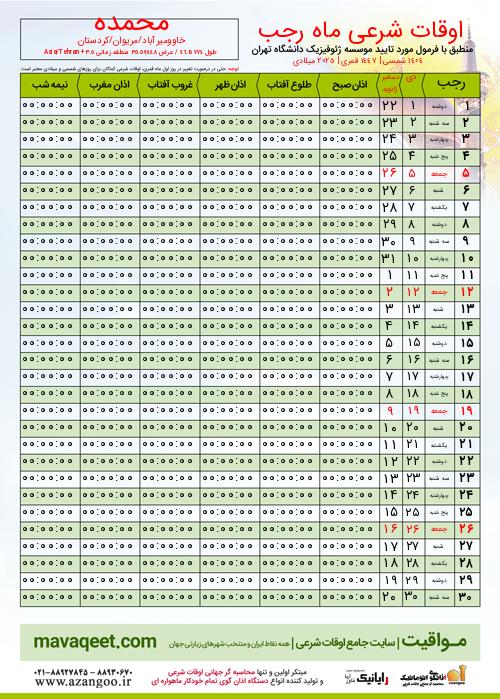 پیش نمایش فایل تصویری اوقات شرعی
