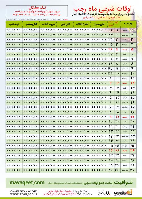 پیش نمایش فایل تصویری اوقات شرعی