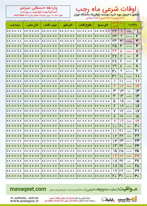 پیش نمایش فایل تصویری اوقات شرعی