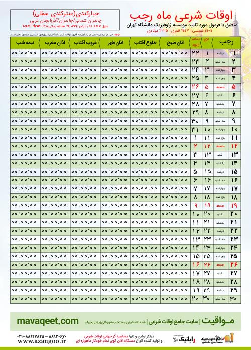 پیش نمایش فایل تصویری اوقات شرعی