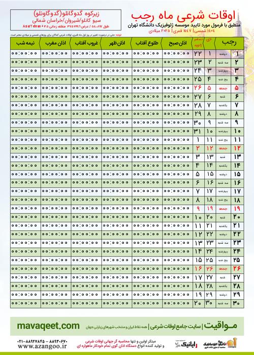 پیش نمایش فایل تصویری اوقات شرعی