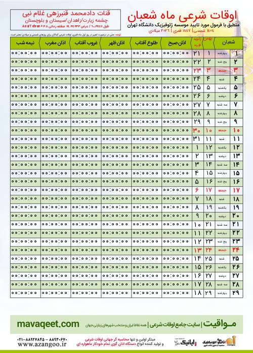 پیش نمایش فایل تصویری اوقات شرعی