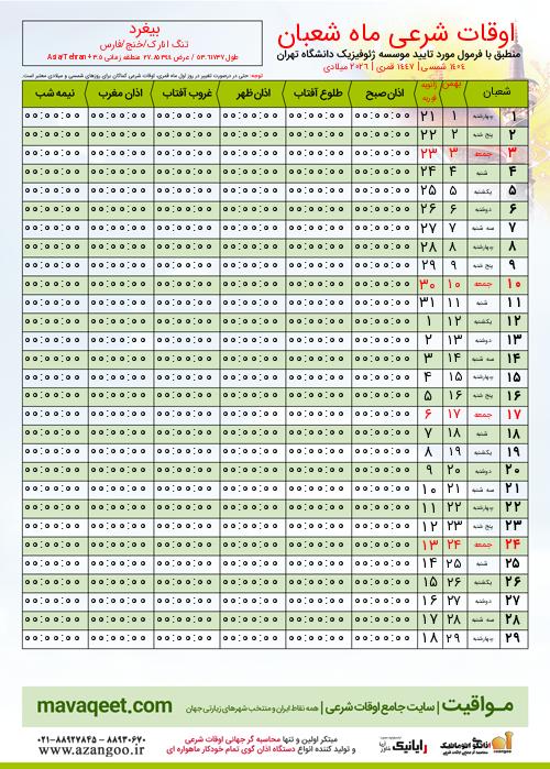 پیش نمایش فایل تصویری اوقات شرعی