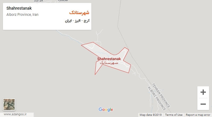 شهر شهرستانک بر روی نقشه