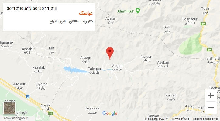 روستای عباسک بر روی نقشه