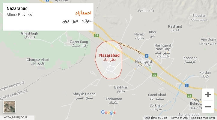 دهستان احمدآباد بر روی نقشه