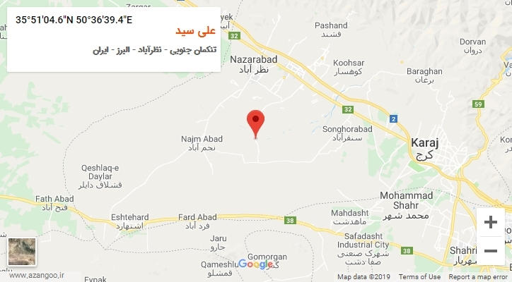روستای علی سید بر روی نقشه