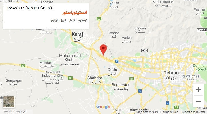روستای انستیتوپاستور بر روی نقشه
