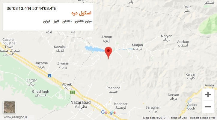 روستای اسکول دره بر روی نقشه