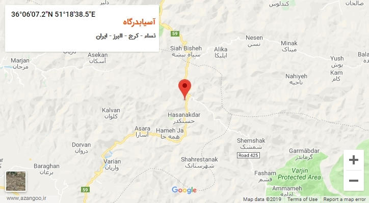 روستای آسیابدرگاه بر روی نقشه