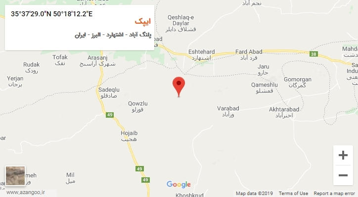 روستای ایپک بر روی نقشه