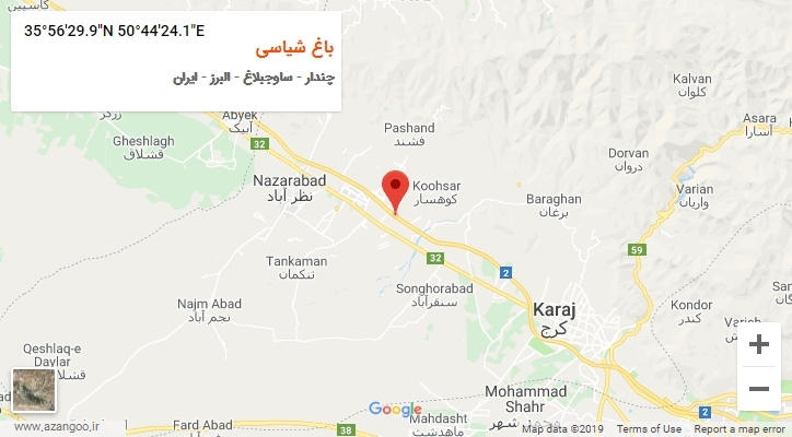 روستای باغ شیاسی بر روی نقشه