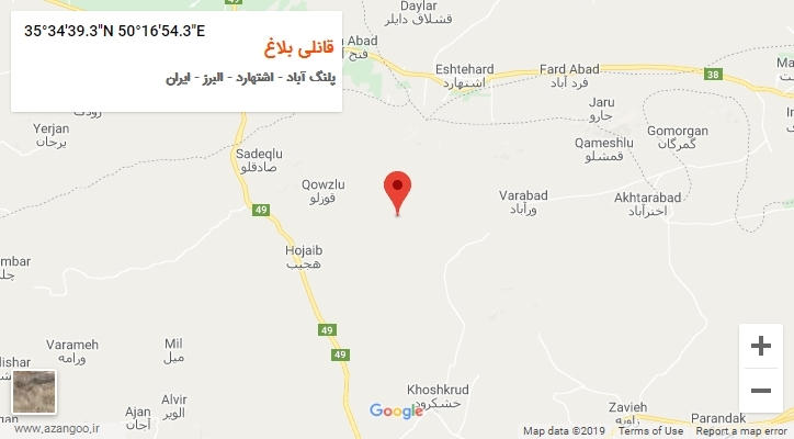 روستای قانلی بلاغ بر روی نقشه