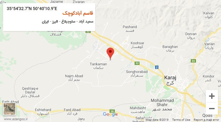 روستای قاسم آبادکوچک بر روی نقشه
