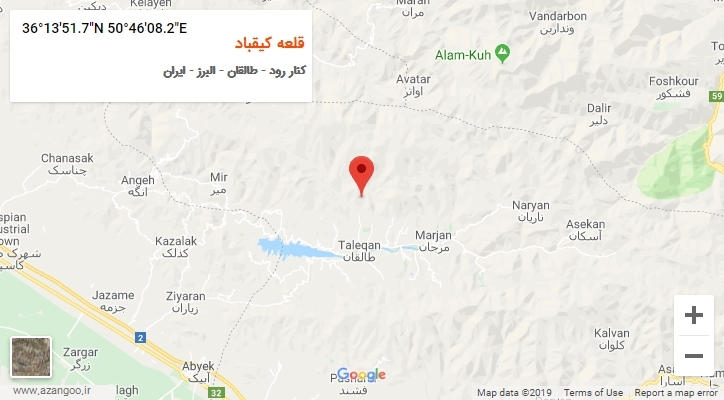 روستای قلعه کیقباد بر روی نقشه