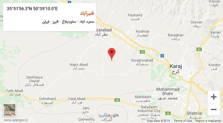 روستای قنبرآباد بر روی نقشه