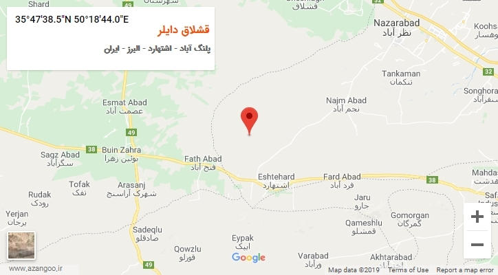 روستای قشلاق دایلر بر روی نقشه