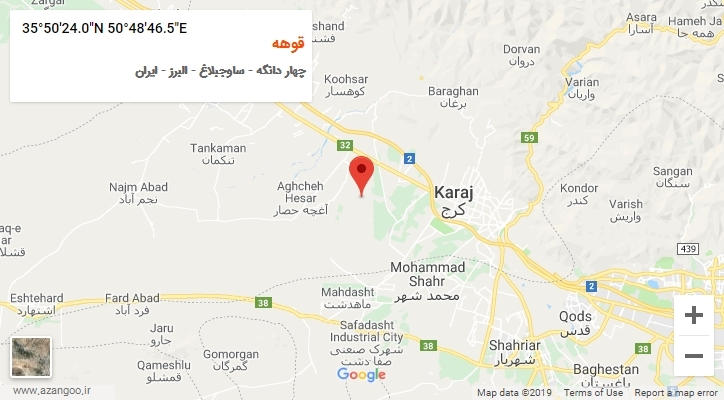 روستای قوهه بر روی نقشه