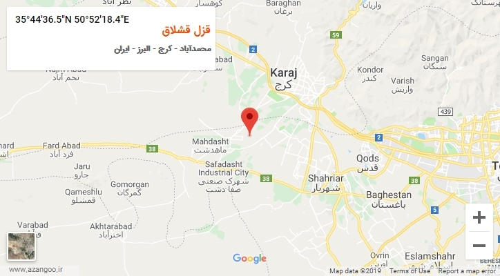 روستای قزل قشلاق بر روی نقشه