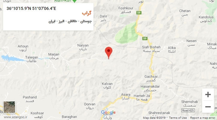 روستای گراب بر روی نقشه