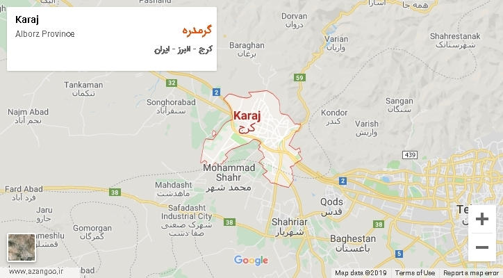 دهستان گرمدره بر روی نقشه