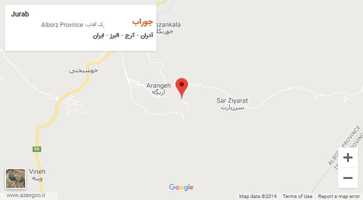 روستای جوراب بر روی نقشه