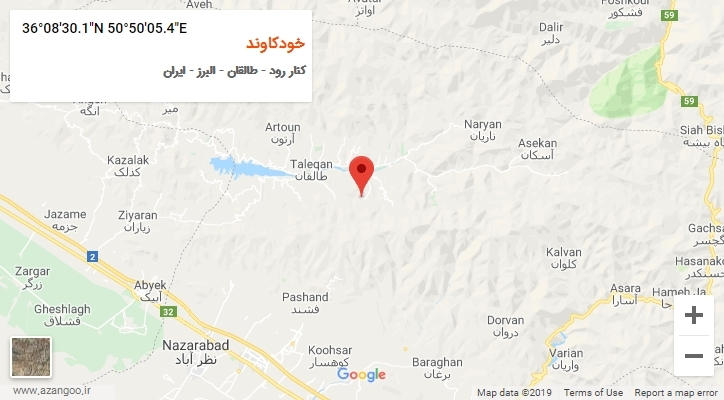 روستای خودکاوند بر روی نقشه