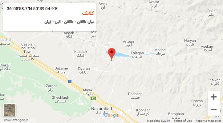روستای کلانک بر روی نقشه