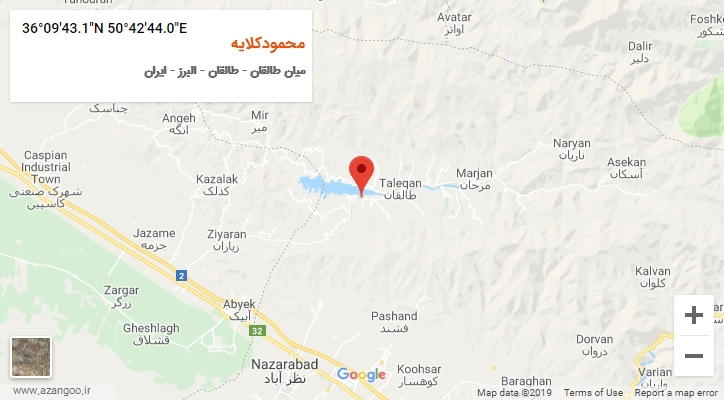 روستای محمودکلایه بر روی نقشه