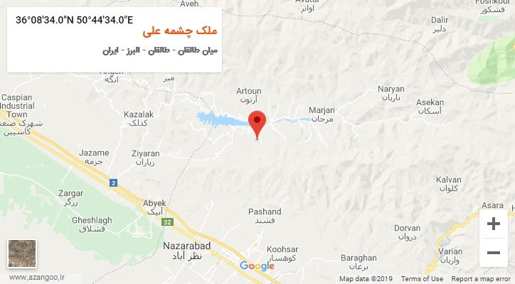 روستای ملک چشمه علی بر روی نقشه