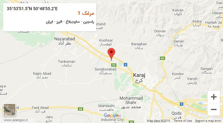 روستای مرغک 1 بر روی نقشه