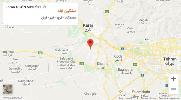 روستای مشکین آباد بر روی نقشه