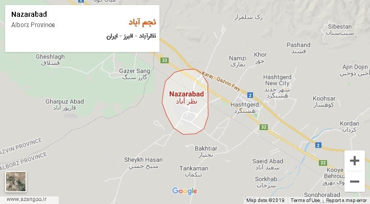 دهستان نجم آباد بر روی نقشه