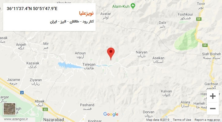 روستای نویزعلیا بر روی نقشه