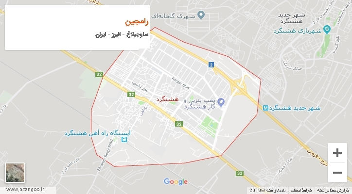 دهستان رامجین بر روی نقشه