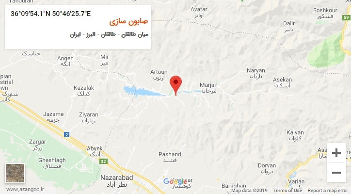 روستای صابون سازی بر روی نقشه