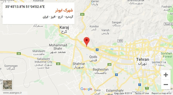 روستای شهرک ابوذر بر روی نقشه