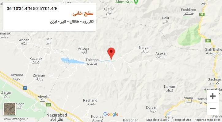 روستای سفج خانی بر روی نقشه