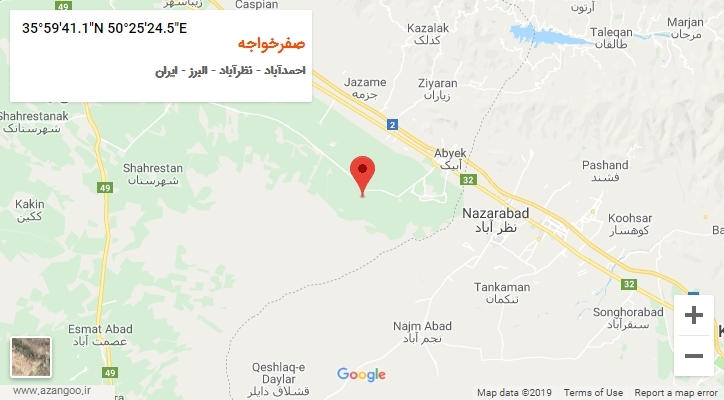 روستای صفرخواجه بر روی نقشه