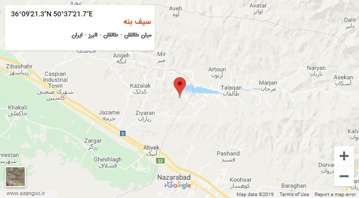 روستای سیف بنه بر روی نقشه