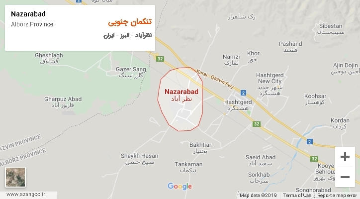 دهستان تنکمان جنوبی بر روی نقشه