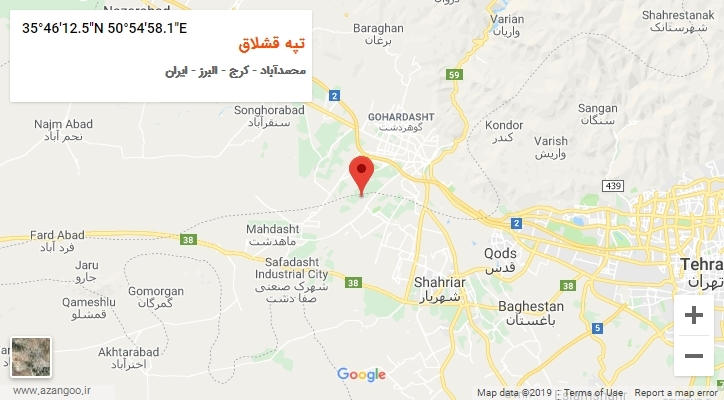 روستای تپه قشلاق بر روی نقشه