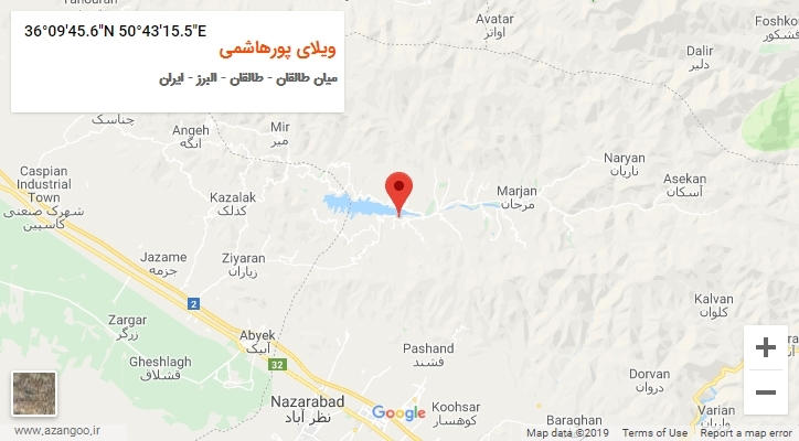 روستای ویلای پورهاشمی بر روی نقشه