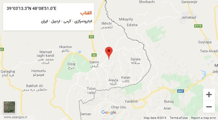 روستای القناب بر روی نقشه