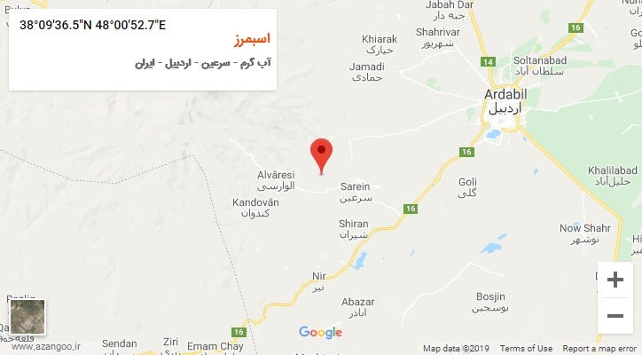 روستای اسبمرز بر روی نقشه